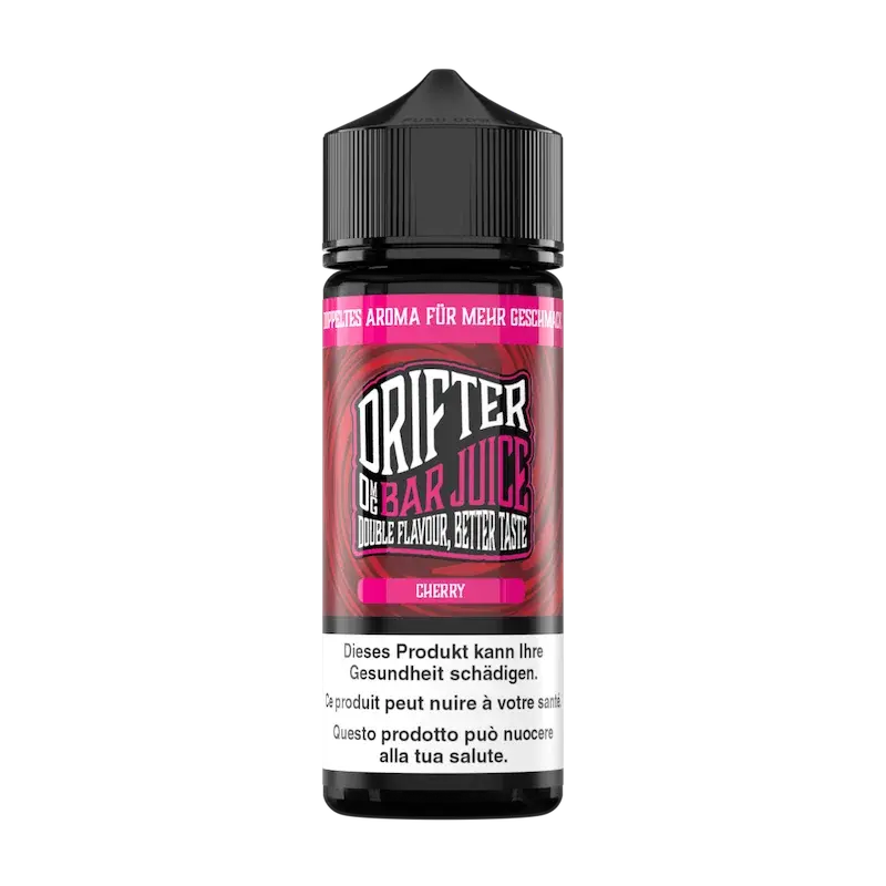 DRIFTER bar juice e liquid cherry 100ml nachfuellflasche mit kirsche geschmack fuer e zigaretten in plastikflasche 0mg nikotin