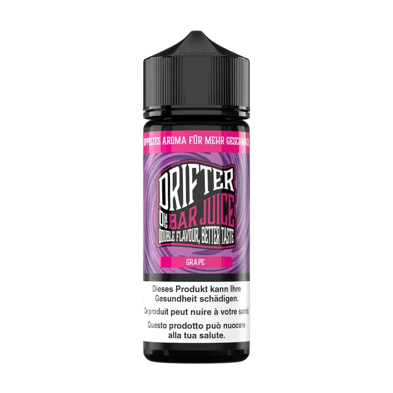 DRIFTER bar juice e liquid grape 100ml nachfuellflasche mit traube geschmack fuer e zigaretten in plastikflasche 0mg nikotion