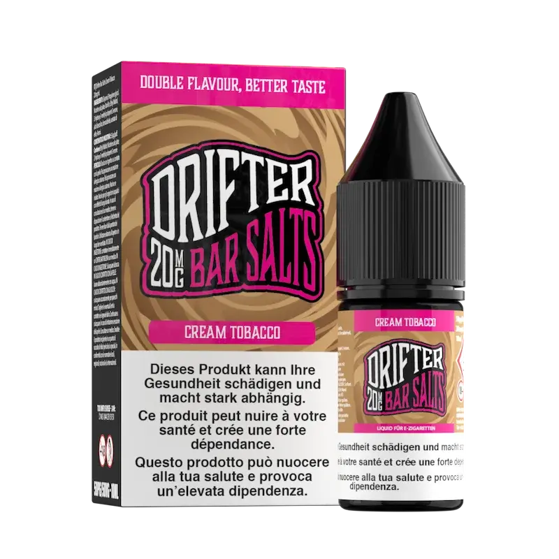 drifter e-liquid bar salt cream tobacco 20mg nikotinsalz 10ml flasche