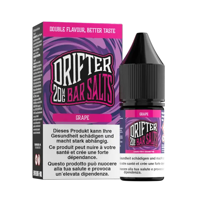 drifter e-liquid bar salt grape 20mg nikotinsalz 10ml flasche