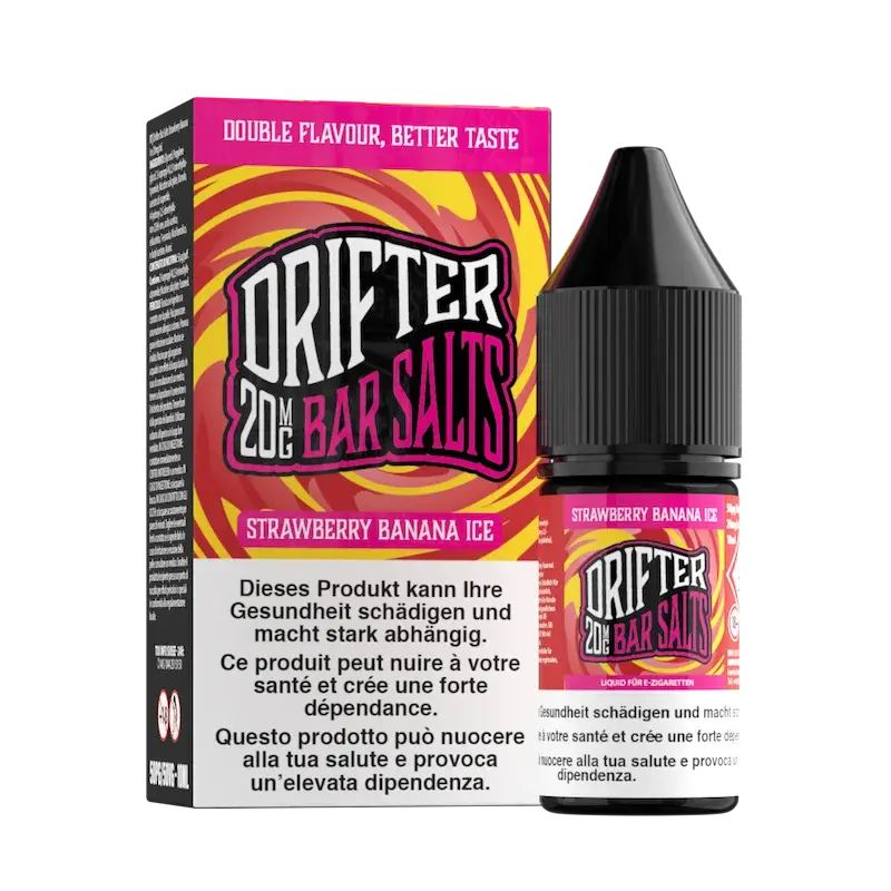 drifter bar salt strawberry banana ice 20mg e-liquid 10ml