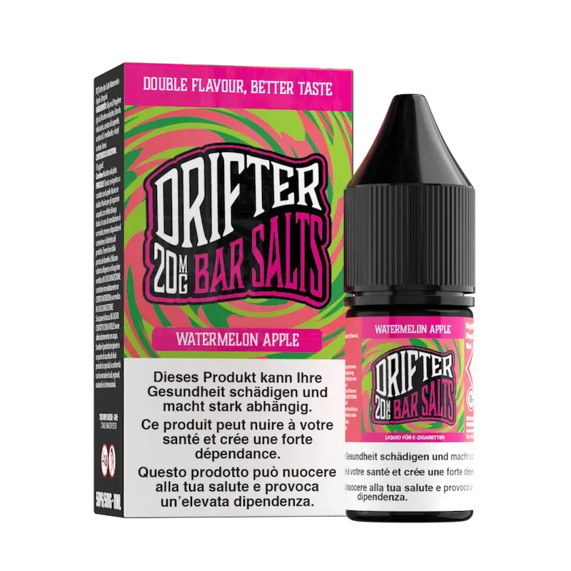 drifter bar salt watermelon apple 20mg e-liquid 10ml