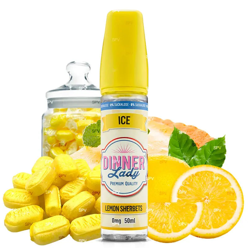 E-Liquid Dinner Lady 50ml - Lemon Sherbets Ice 0mg