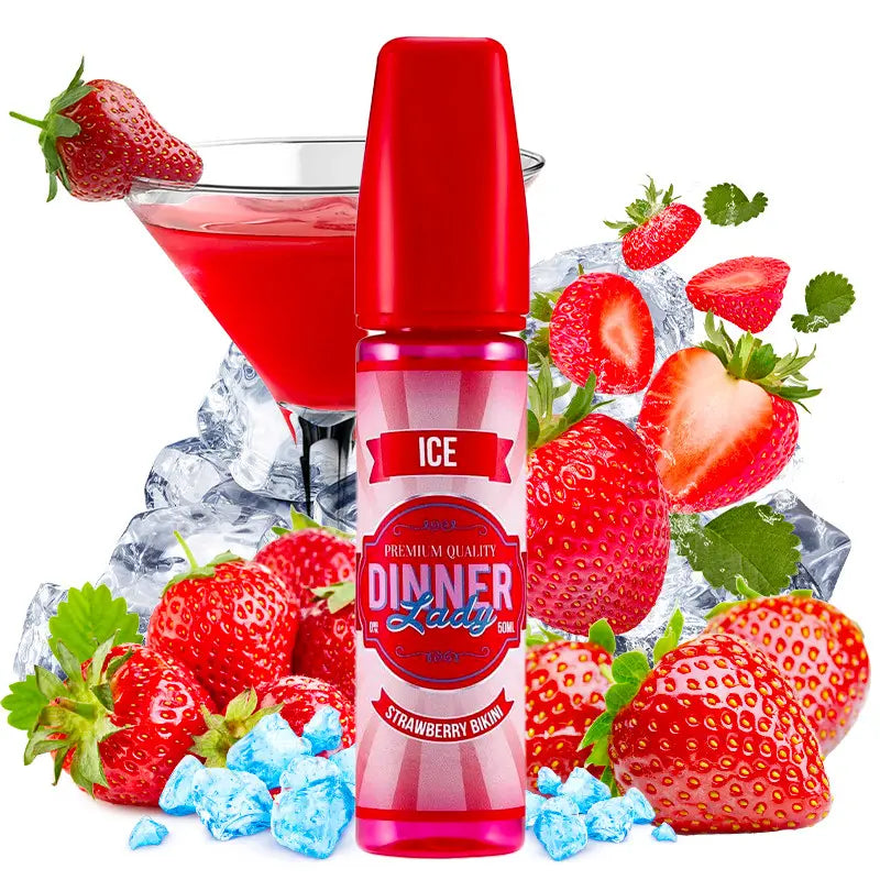 E-Liquid Dinner Lady 50ml - Strawberry Bikini Ice 0mg
