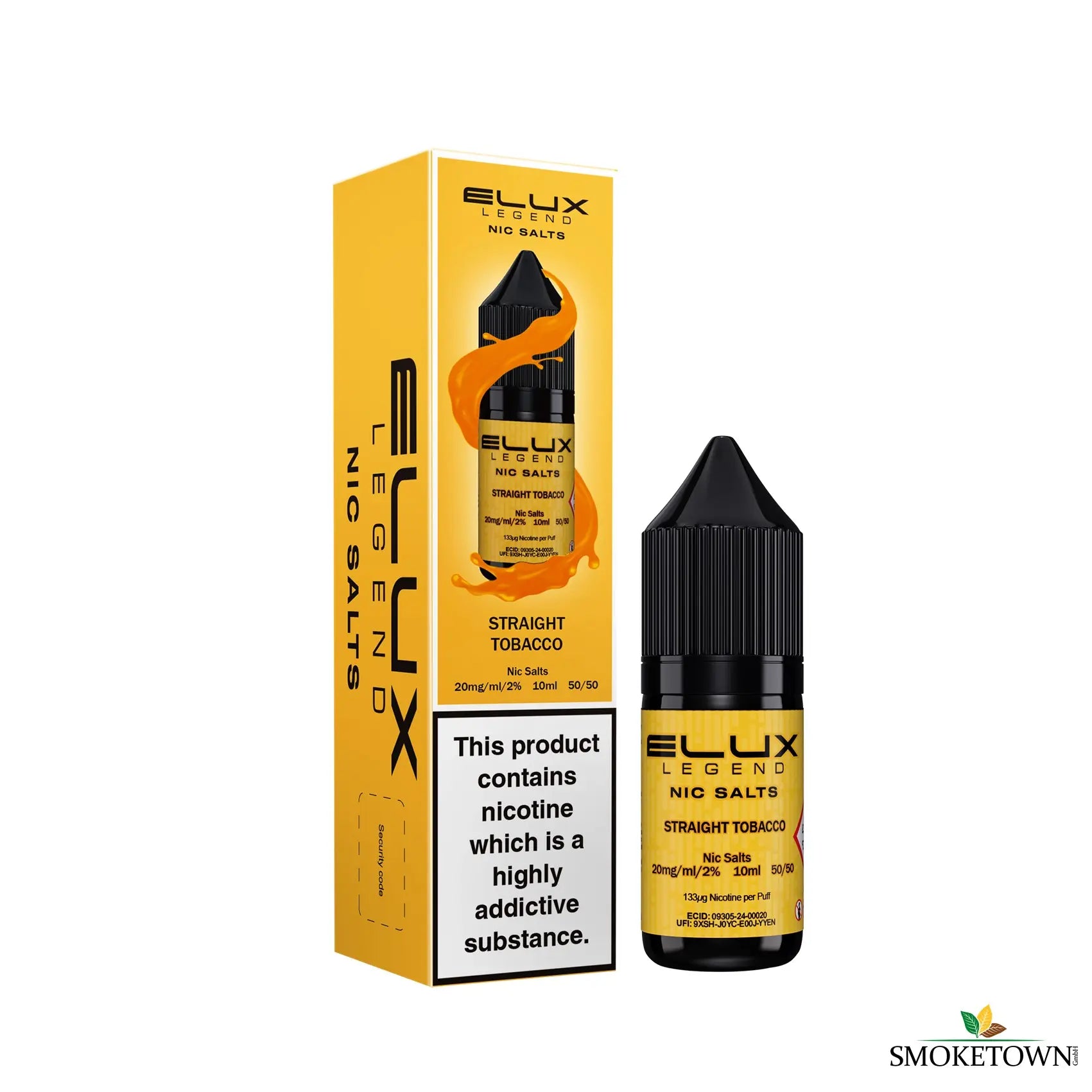 e-liquid elux 10ml straight tobacco 20mg nikotin