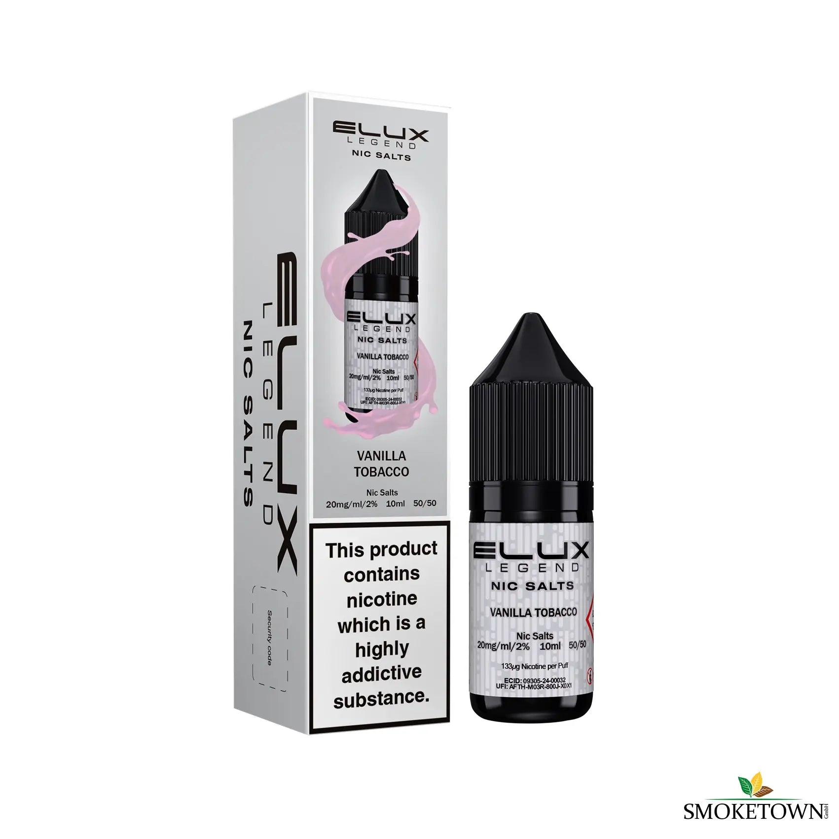 e-liquid elux 10ml vanilla tabak 20mg nikotin