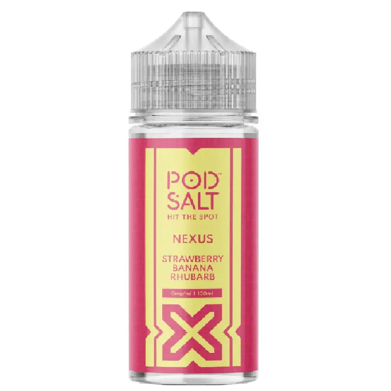Pod Salt Nexus E-Liquid 100ml - Strawberry Banana Rhubarb 0mg