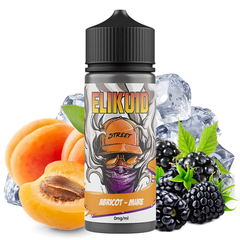 ELIKUID e liquid abricot mure 100ml nachfuellflasche mit aprikose und brombeere geschmack fuer e zigaretten in plastikflasche