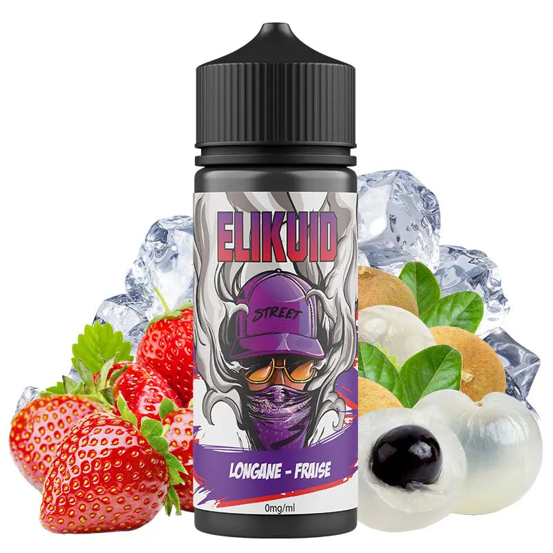 E-Liquid ELIKUID Street 100ml - Longane Fraise 0mg