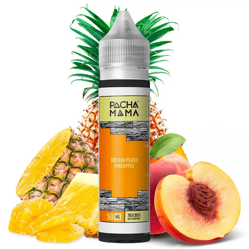 pacha mama e-liquid 50ml golden peach pineapple ohne nikotin