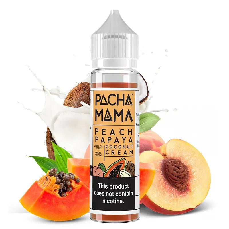 pacha mama e-liquid 50ml peach papaya coconut cream ohne nikotin
