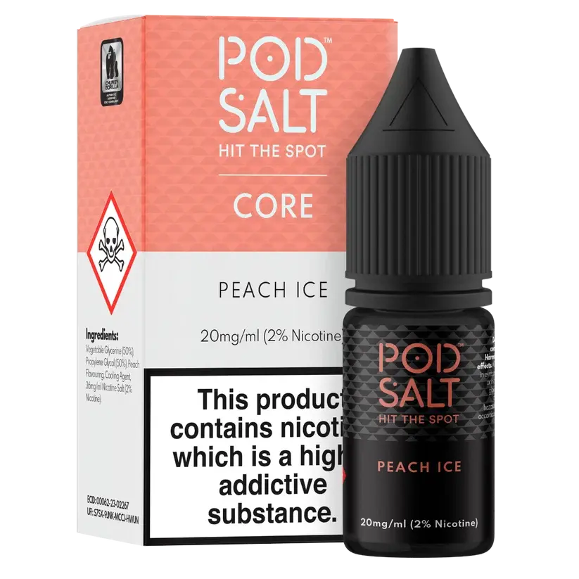 E-Liquid Pod Salt 10ml - Peach Ice 20mg