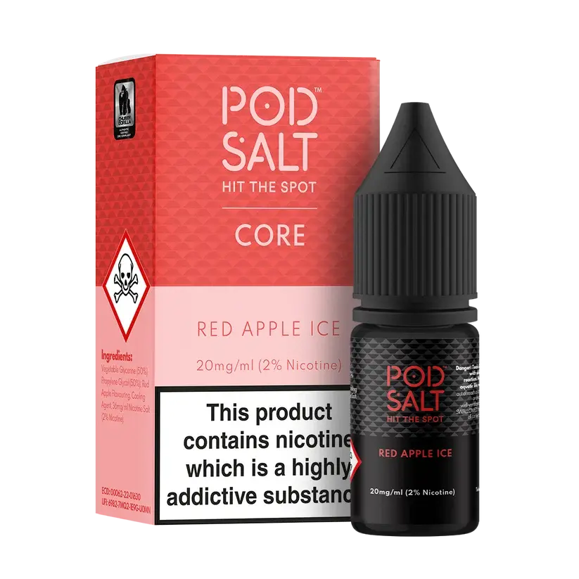 Pod Salt E-Liquid 10ml - Red Apple Ice 20mg