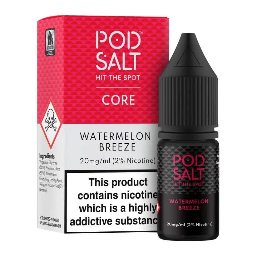 E-Liquid Pod Salt 10ml - Watermelon Breeze 20mg