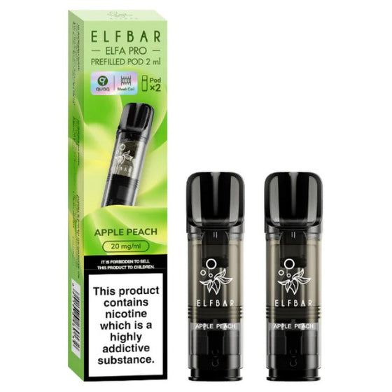 elfbar elfa pro pods 20mg mit apple peach aroma, 2 pods mit 1200 puffs