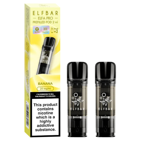 elfbar elfa pro pods 20mg mit bananen aroma, 2 pods mit 1200 puffs