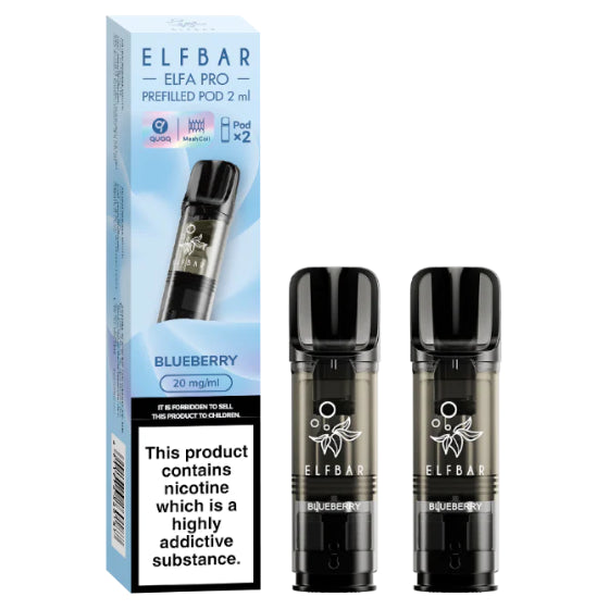 elfbar elfa pro pods 20mg mit blueberry aroma, 2 pods mit 1200 puffs