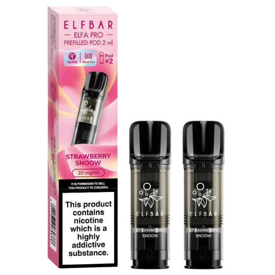 elfbar elfa pro pods 20mg mit erdbeer minze aroma, 2 pods mit 1200 puffs