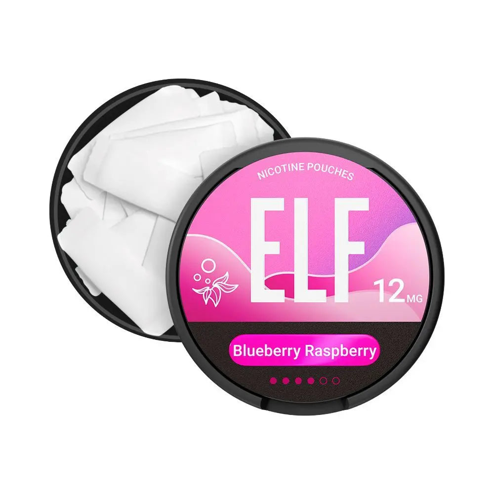elf bar snus blueberry raspberry mit 12mg nikotinstärke offene dose