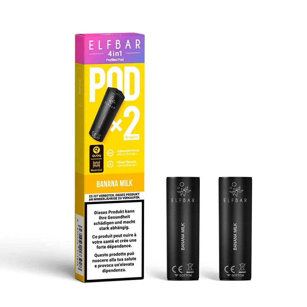 elfbar 4in1 pods 20mg nikotin 2er Pack, banana milk
