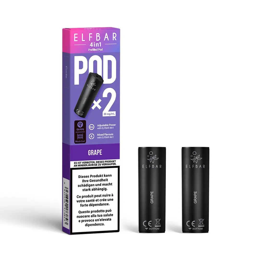 elfbar 4in1 pods 20mg nikotin 2er Pack, grape