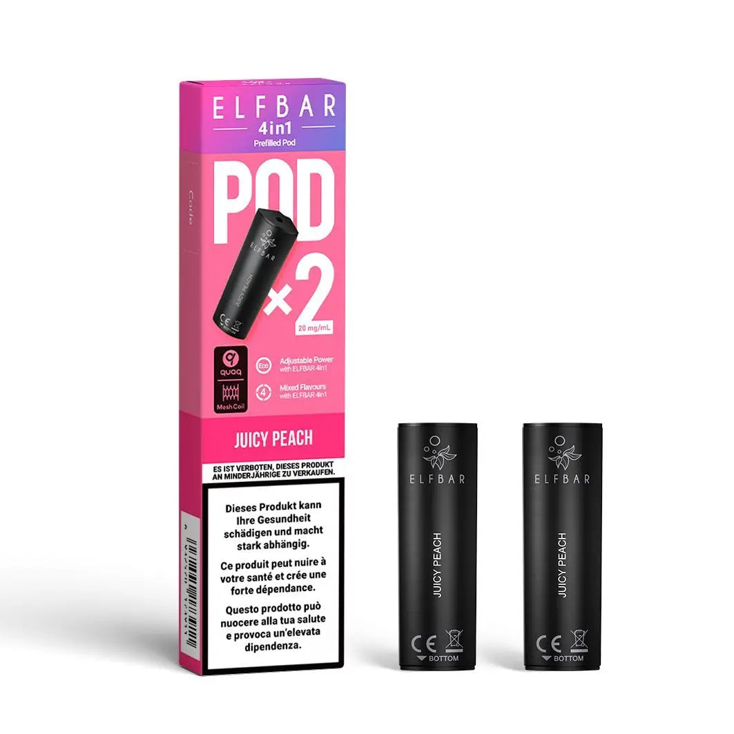 elfbar 4in1 pods 20mg nikotin 2er Pack, juicy peach