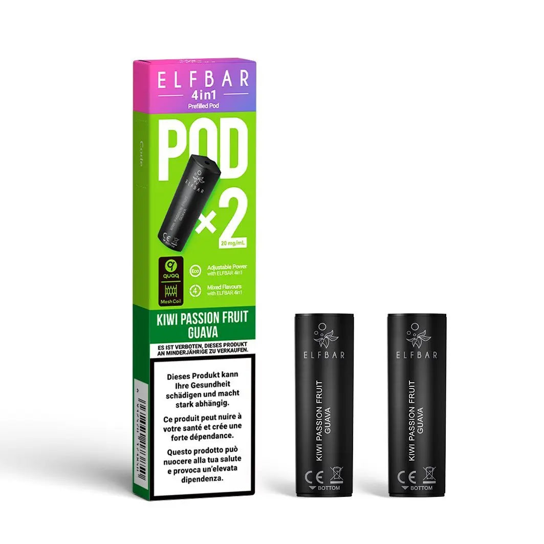 elfbar 4in1 pods 20mg nikotin 2er Pack, kiwi passion fruit guava