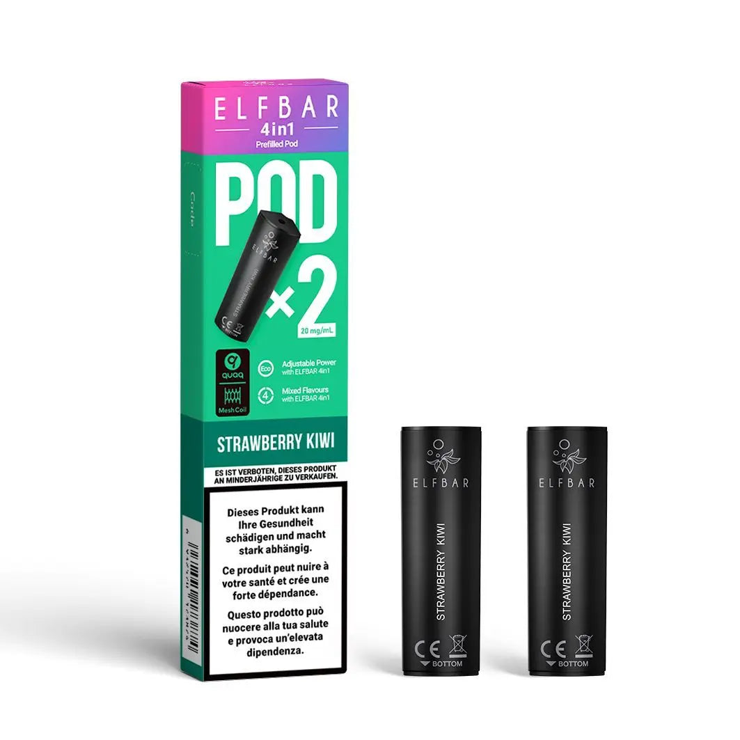 elfbar 4in1 pods 20mg nikotin 2er Pack, strawberry kiwi