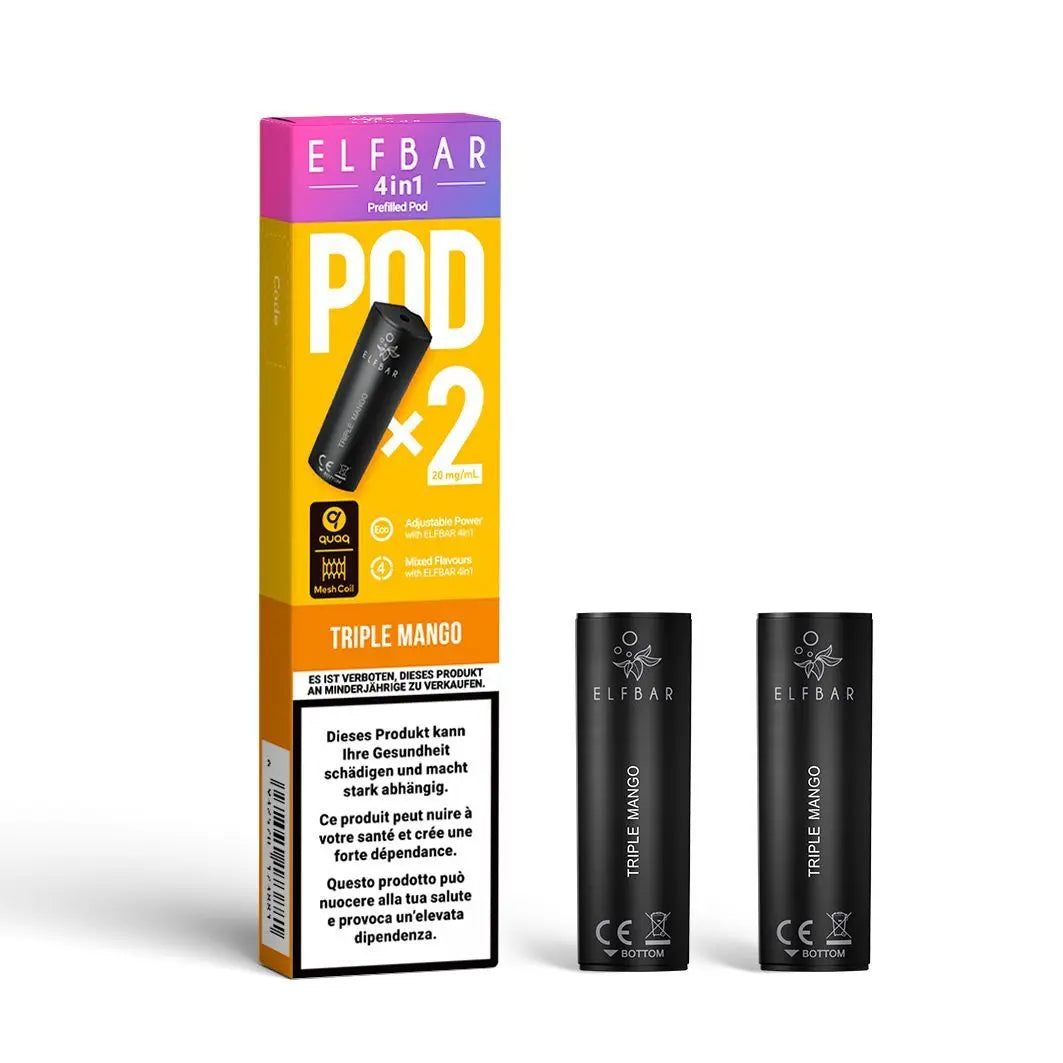 elfbar 4in1 pods 20mg nikotin 2er Pack, triple mango