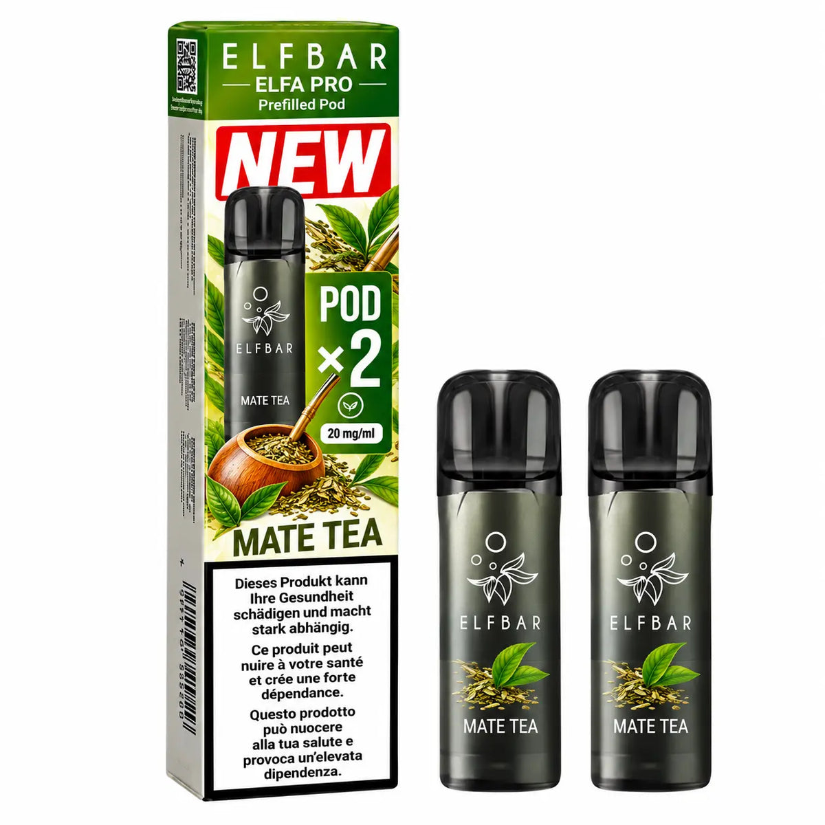 Elfbar Elfa Pro V2 Pods 20mg - Mate Tea 2er Pack
