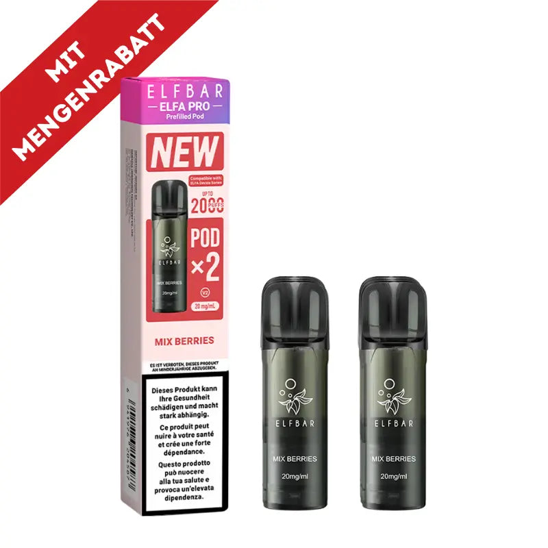 Elfbar Elfa Pro V2 Pods 20mg - Mix Berries 2er Pack
