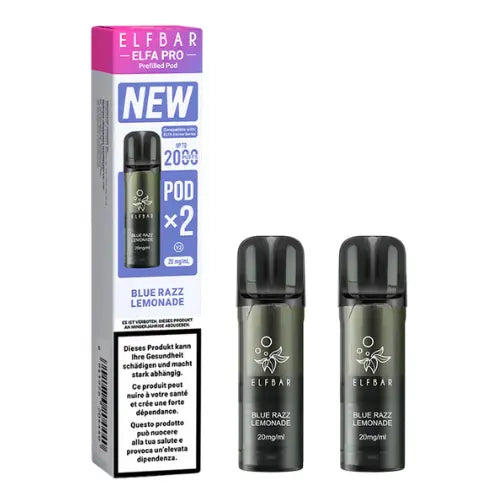 Elfbar Elfa Pro V2 Pods 20mg - Blue Razz Lemonade 2er Pack