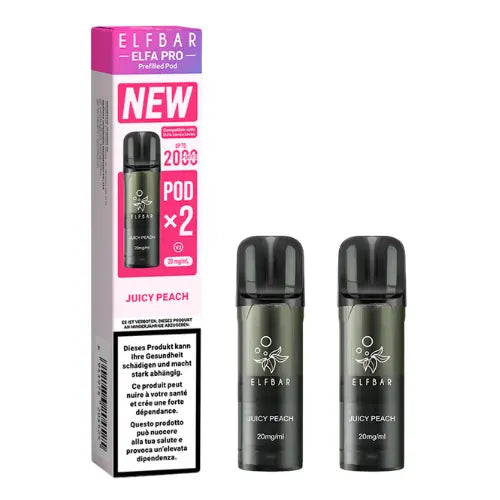 Elfbar Elfa Pro V2 Pods 20mg - Juicy Peach 2er Pack