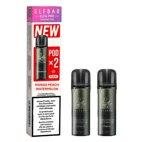 Elfbar Elfa Pro V2 Pods 20mg - Mango Peach Watermelon 2er Pack
