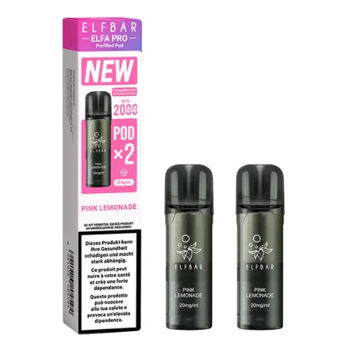 Elfbar Elfa Pro V2 Pods 20mg - Pink Lemonade 2er Pack