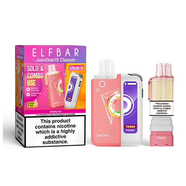 ELFBAR JOIN ONE 15 CLASSIC cherry ice 20mg kit mit pod und usb c akku