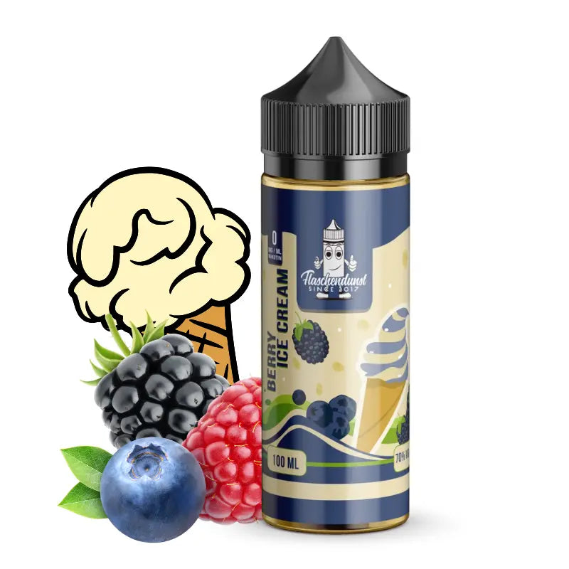 Flaschendunst E-Liquid 100ml - Berry Ice Cream 0mg