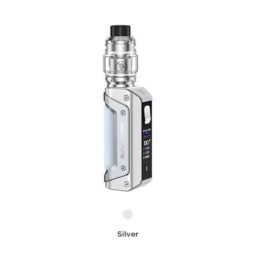 GEEKVAPE aegis solo 3 silver e zigarette geraet in silberner ausfuehrung mit integriertem akku und display