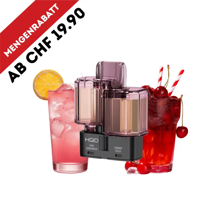 HQD Dual 35K Pod - Pink Lemonade & Cherry Cola 20mg
