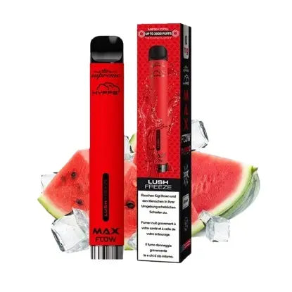 vapes hyppe max flow 2000 puffs ohne nikotin, lush freeze