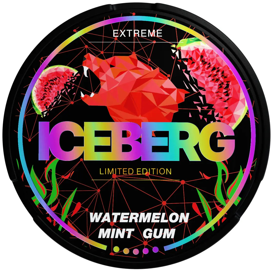 ICEBERG snus watermelon mint gum nikotinbeutel mit wassermelone und minze kaugummi geschmack in dose fuer orale anwendung