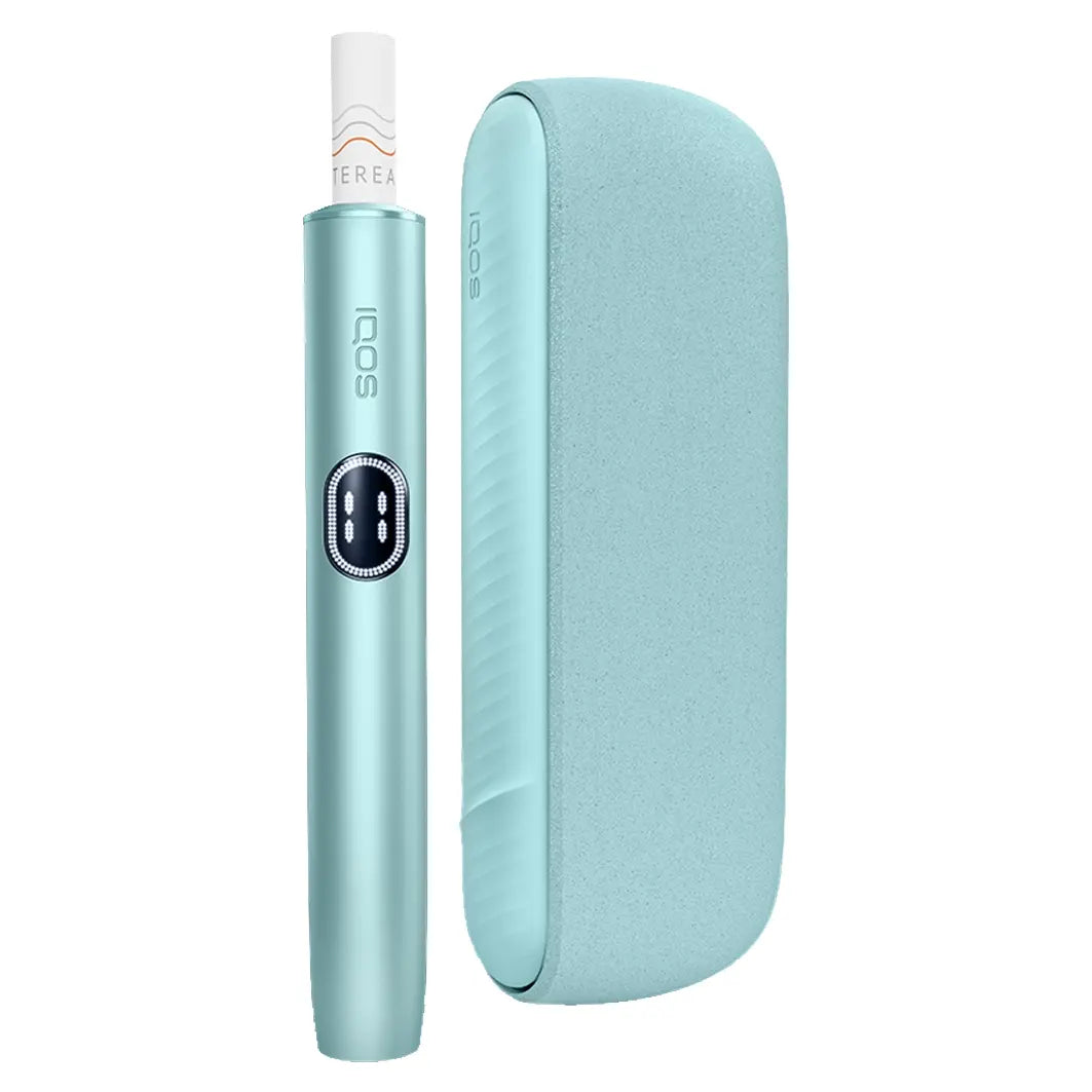 IQOS iluma i kit breeze blue modernes tabakerhitzungsgeraet in hellblau mit holder und charger elegantes rauchfreies geraet im vapetown onlineshop kaufen