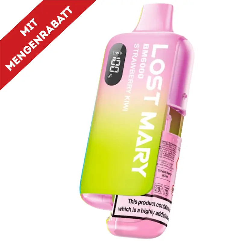 Lost Mary BM6000 Vape - Strawberry Kiwi 20mg | Vapetown Lost Mary BM6000 Vape - Strawberry Kiwi 20mg | Vapetown