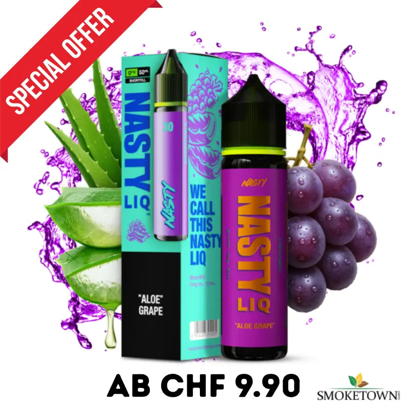 Nasty Liq E-Liquid 50ml - Aloe Grape 0mg