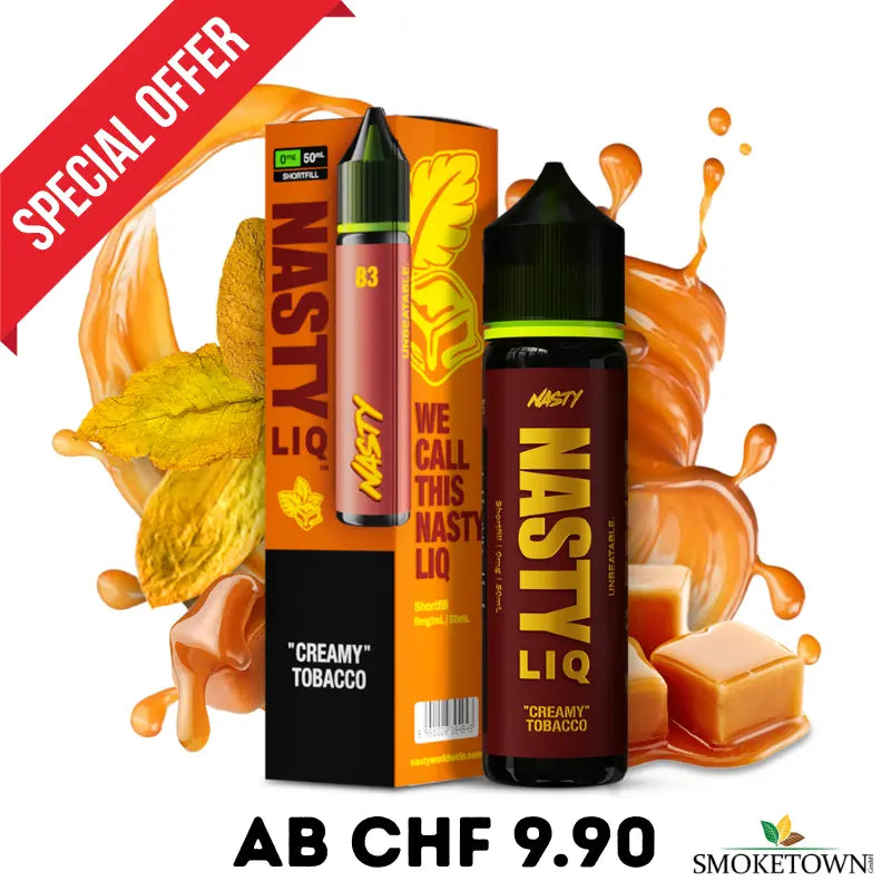 Nasty Liq E-Liquid 50ml - Creamy Tobacco 0mg