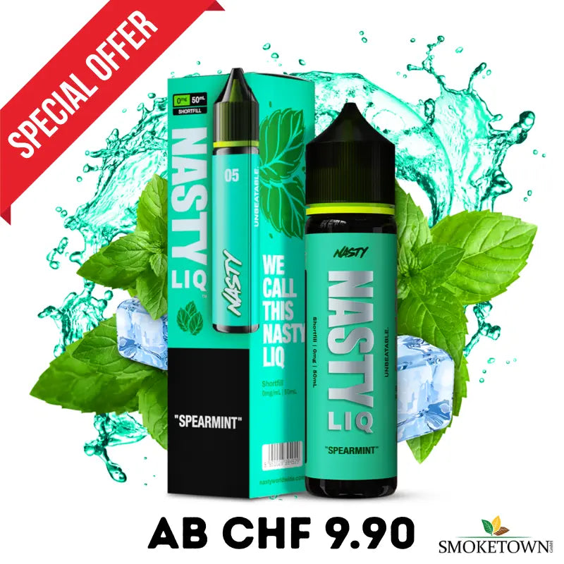 Nasty Liq E-Liquid 50ml - Spearmint 0mg