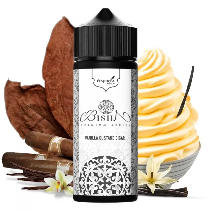 Omerta E-Liquid 80ml - Bisha Vanilla Custard 0mg