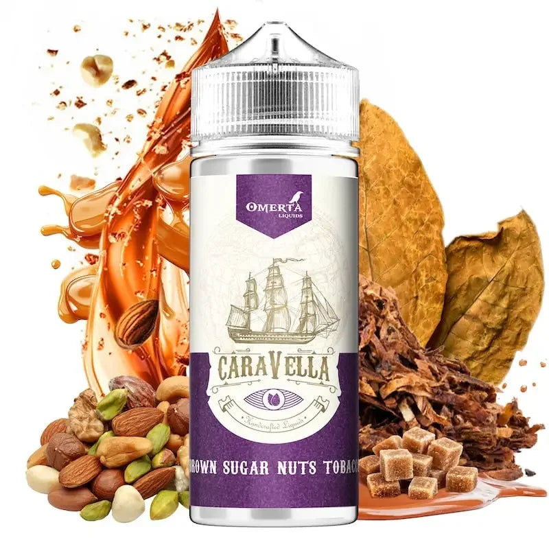 Omerta E-Liquid 80ml - Caravella Brown Sugar Nuts Tobacco 0mg