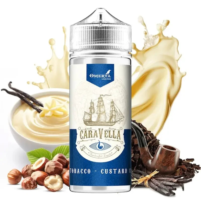 Omerta E-Liquid 80ml - Caravella Pipe Tobacco Custard Cream 0mg