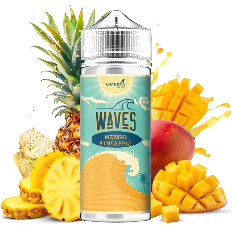 Omerta E-Liquid 80ml - Waves Mango Pineapple 0mg